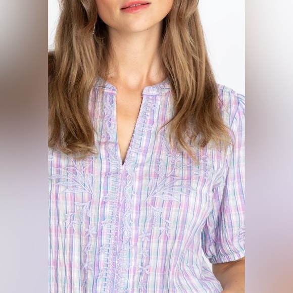 NWT Johnny Was Malo Puff Sleeve Blouse - Picture 6 of 10